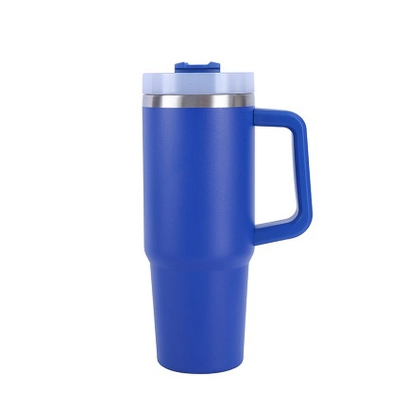 30 OZ 900 ML double wall stainless steel vacuum thermos mug with plastic handle